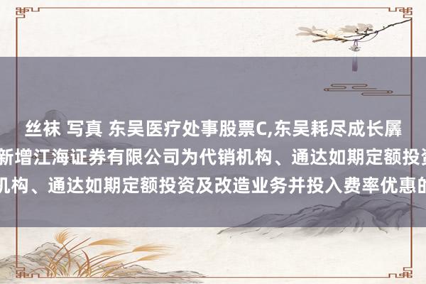 丝袜 写真 东吴医疗处事股票C，东吴耗尽成长羼杂A: 对于旗下部分基金新增江海证券有限公司为代销机构、通达如期定额投资及改造业务并投入费率优惠的公告