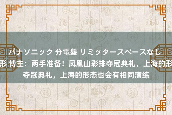 パナソニック 分電盤 リミッタースペースなし 露出・半埋込両用形 博主：两手准备！凤凰山彩排夺冠典礼，上海的形态也会有相同演练