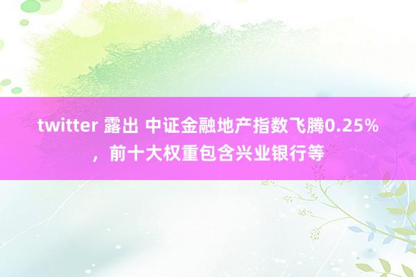 twitter 露出 中证金融地产指数飞腾0.25%，前十大权重包含兴业银行等