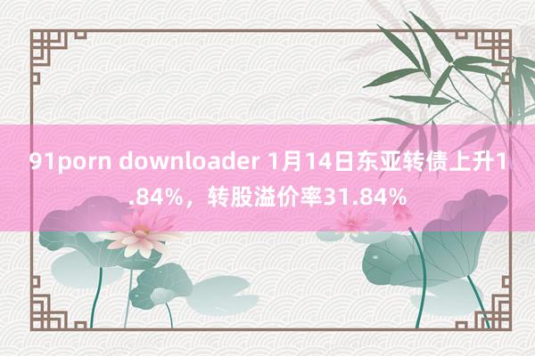 91porn downloader 1月14日东亚转债上升1.84%，转股溢价率31.84%