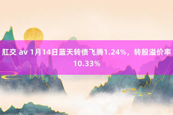 肛交 av 1月14日蓝天转债飞腾1.24%，转股溢价率10.33%